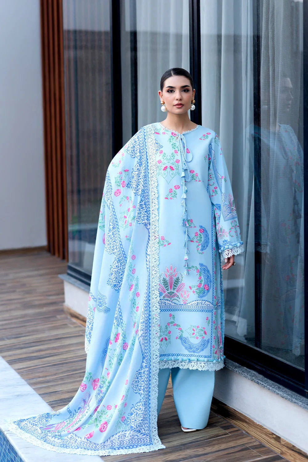 Naqsh | The Breeze Edit Lawn | Azure Charm