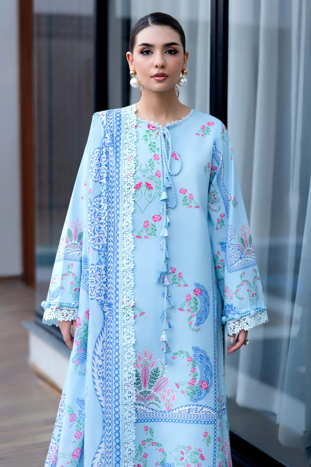 Naqsh | The Breeze Edit Lawn | Azure Charm