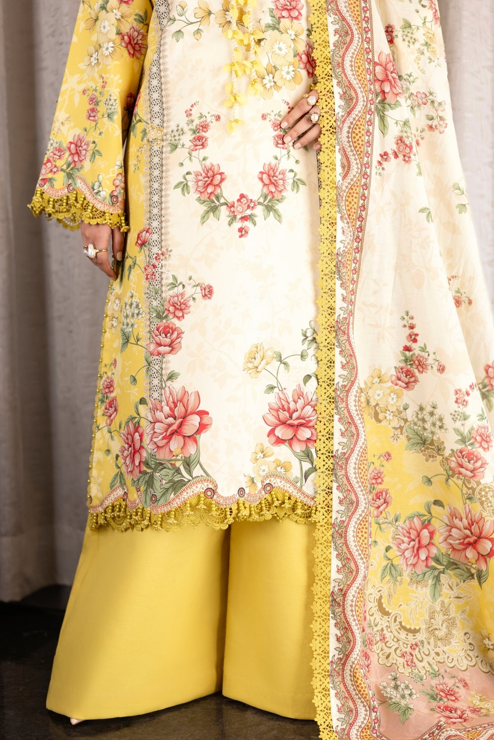 Naqsh | Midnight Meadow Lawn | Primrose