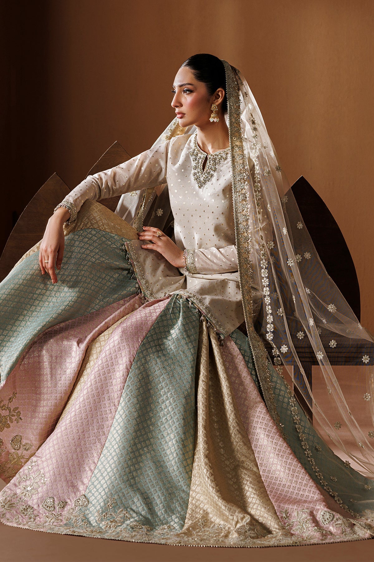 Baroque | Embroidered Zari Chiffon | UF-4435