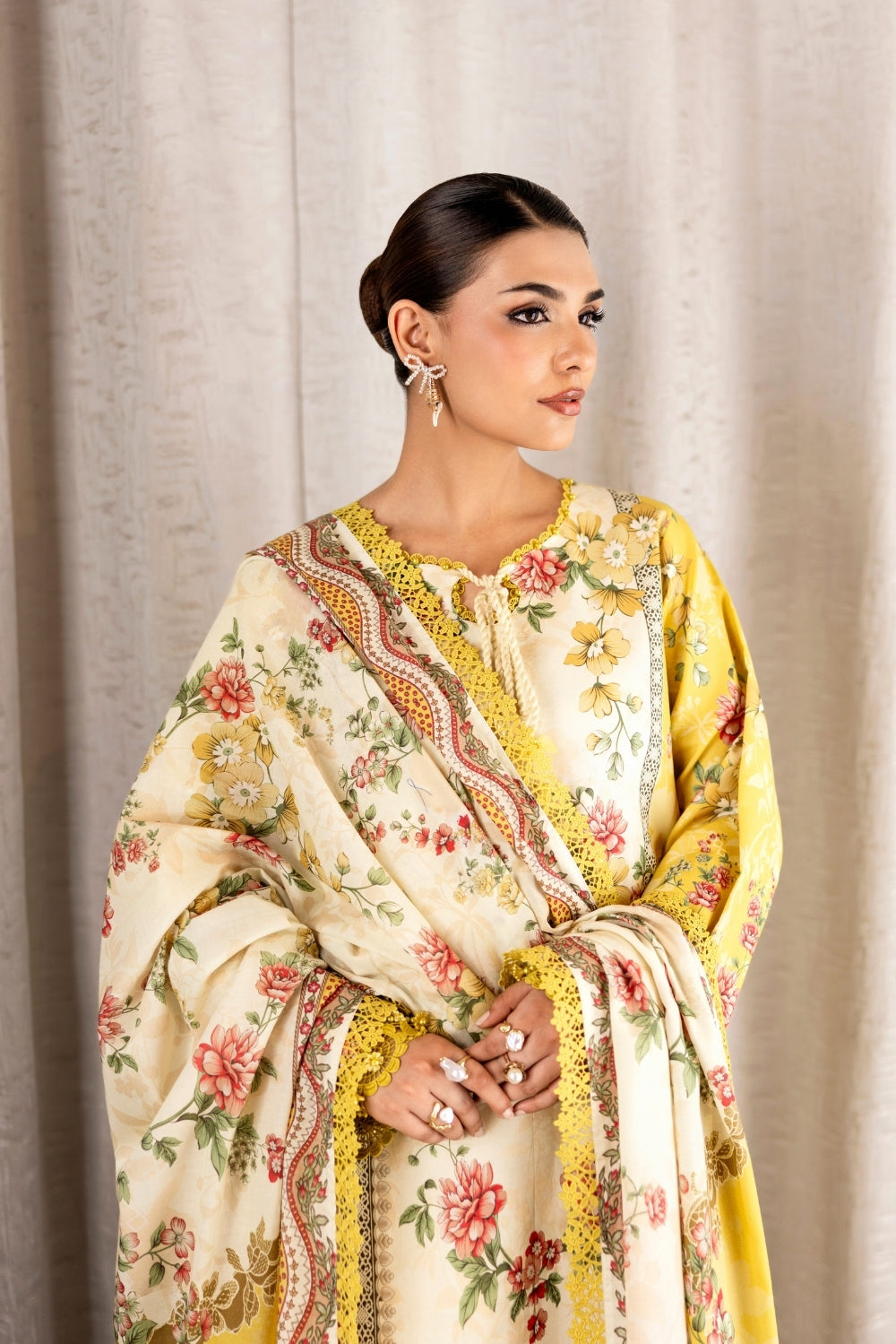 Naqsh | Midnight Meadow Lawn | Primrose