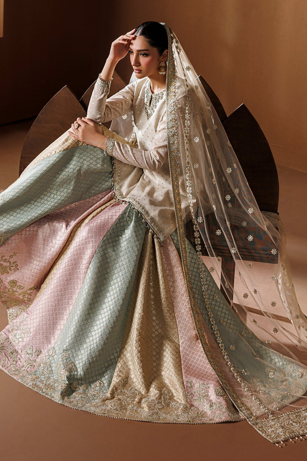 Baroque | Embroidered Zari Chiffon | UF-4435