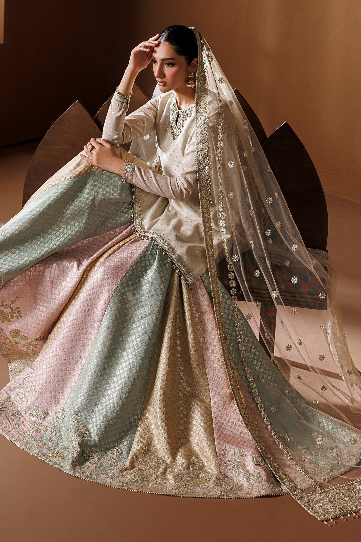 Baroque | Embroidered Zari Chiffon | UF-4435