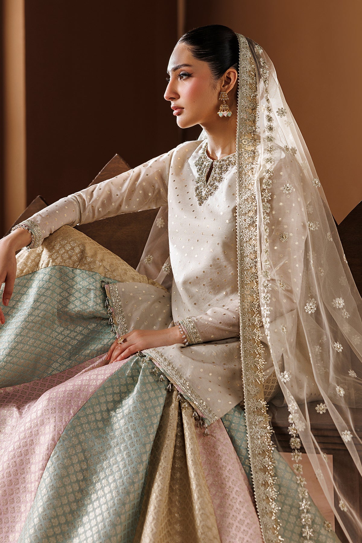 Baroque | Embroidered Zari Chiffon | UF-4435