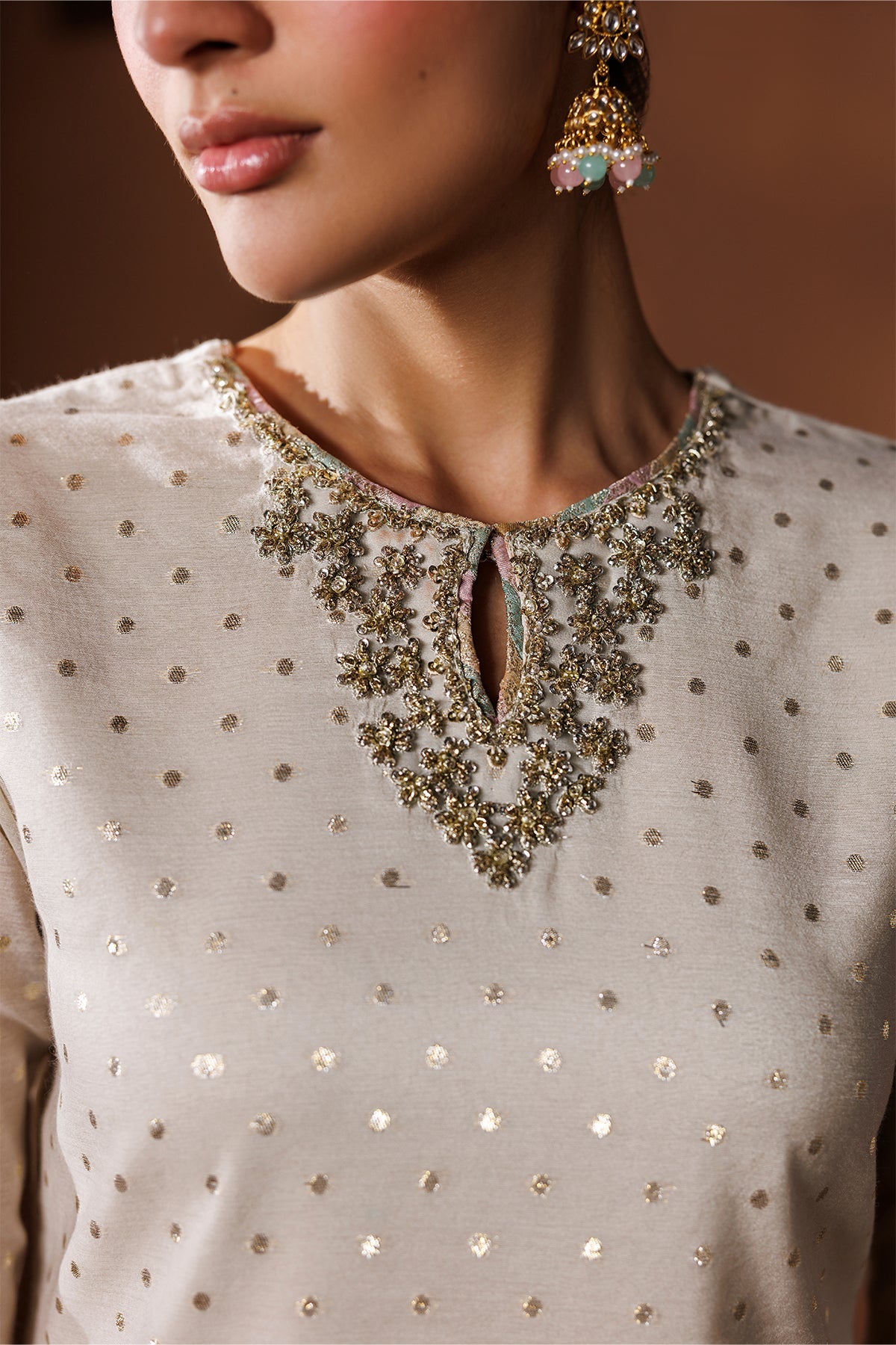 Baroque | Embroidered Zari Chiffon | UF-4435