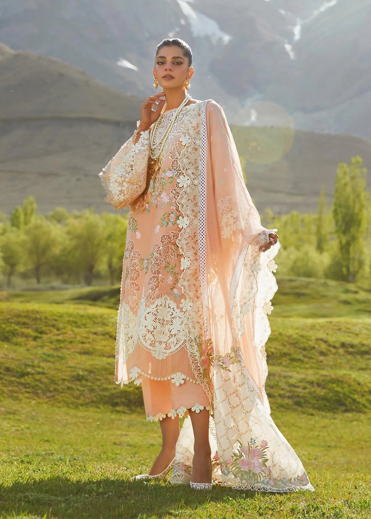 Crimson | SAIRA SHAKIRA LUXURY LAWN 2023 | Summer in the Meadows - D1 B