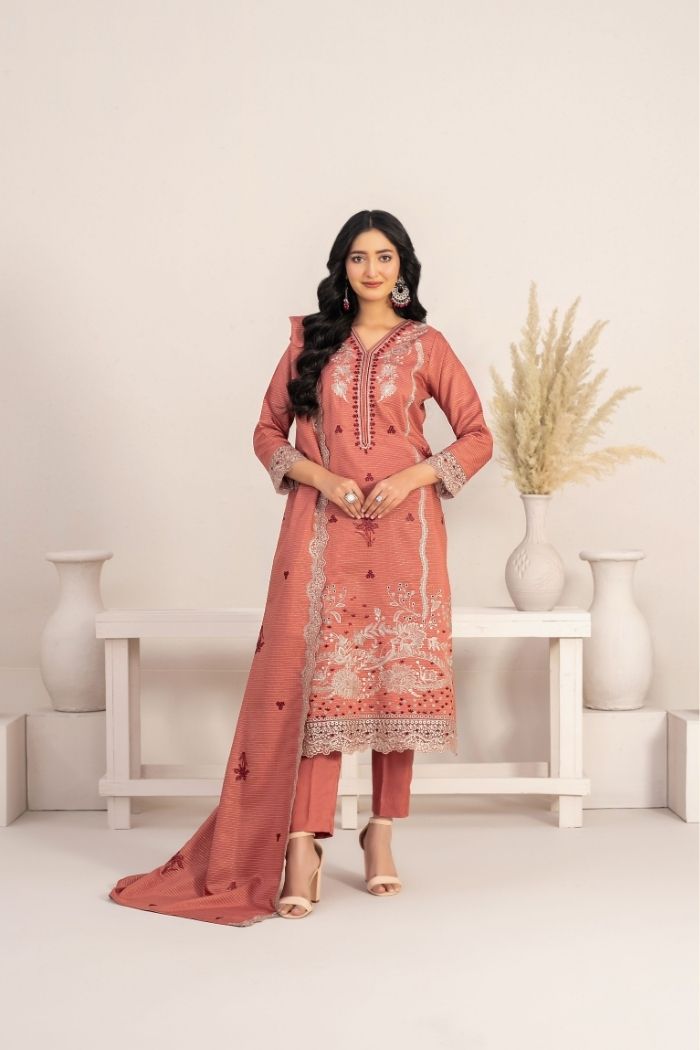 Tawakaal | Oryn 3Pcs Embroidered Viscose Zari | D-5057