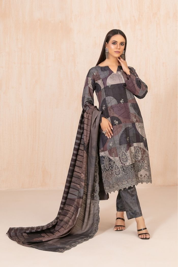 Tawakaal | Azeena 3Pcs Embroidered Digital Print suiting | D-5626