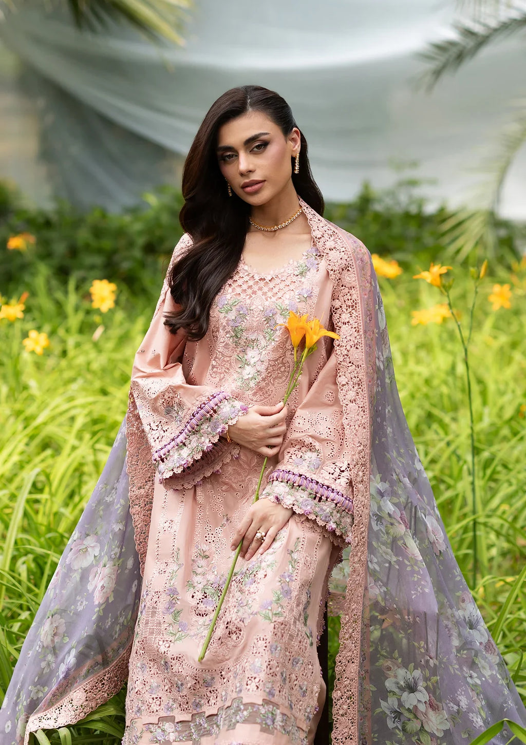 Elaf | Luxury Lawn Vol 2 '26 | Blushing Rose