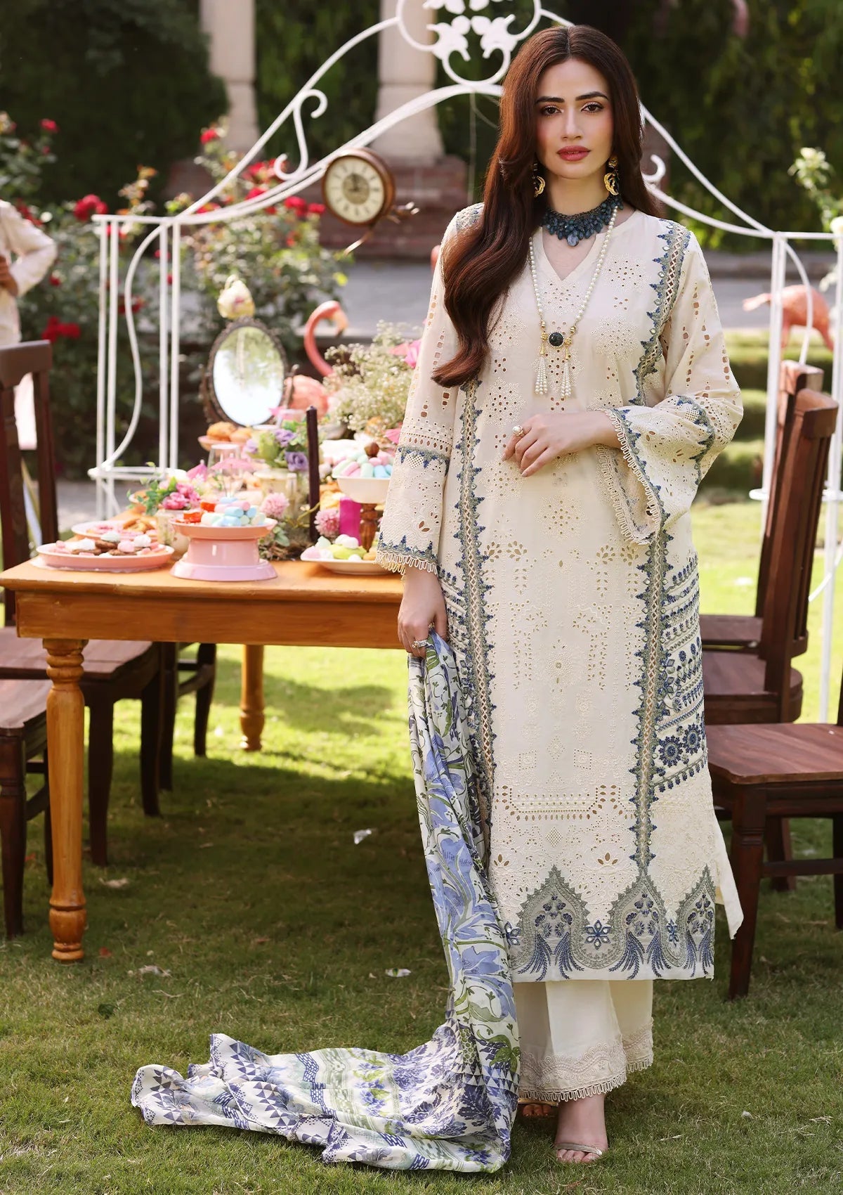 ELAF | Festive Chikankari Vol 2 |  ECF-07 DAISY