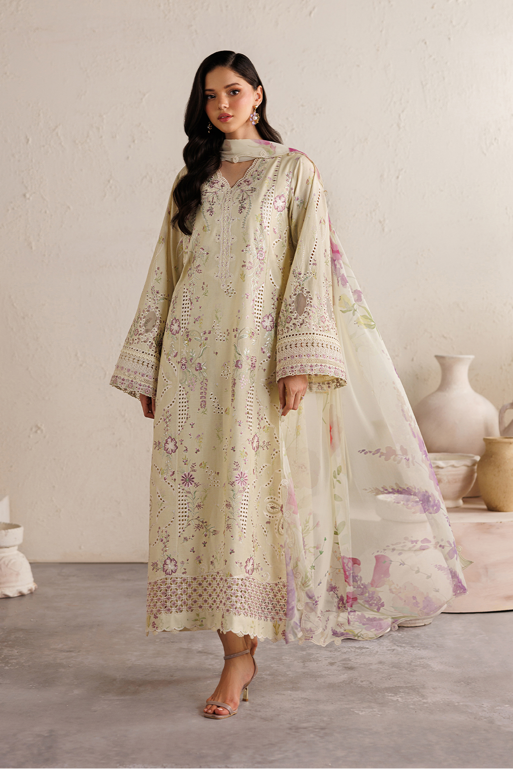Iznik | Festive Embroidered Lawn | IBE-08