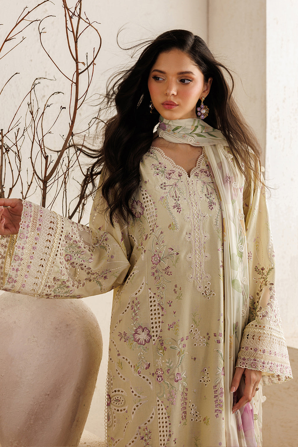 Iznik | Festive Embroidered Lawn | IBE-08