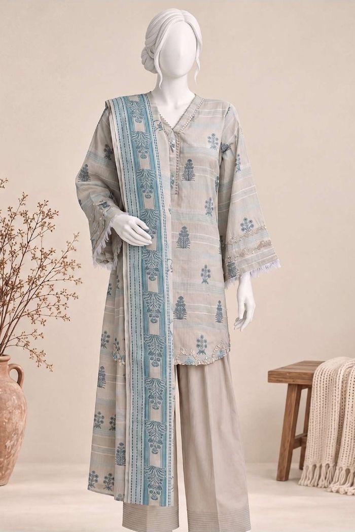 MTJ | Printed 3 PC Viscose Winter | WSDTW-PR-6088