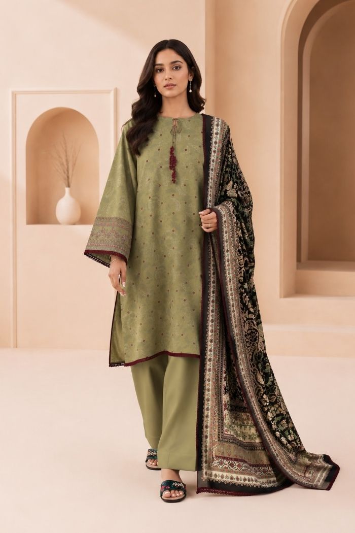 Sapphire | Print Embroidered Lilen VOL 1 | CL11-106