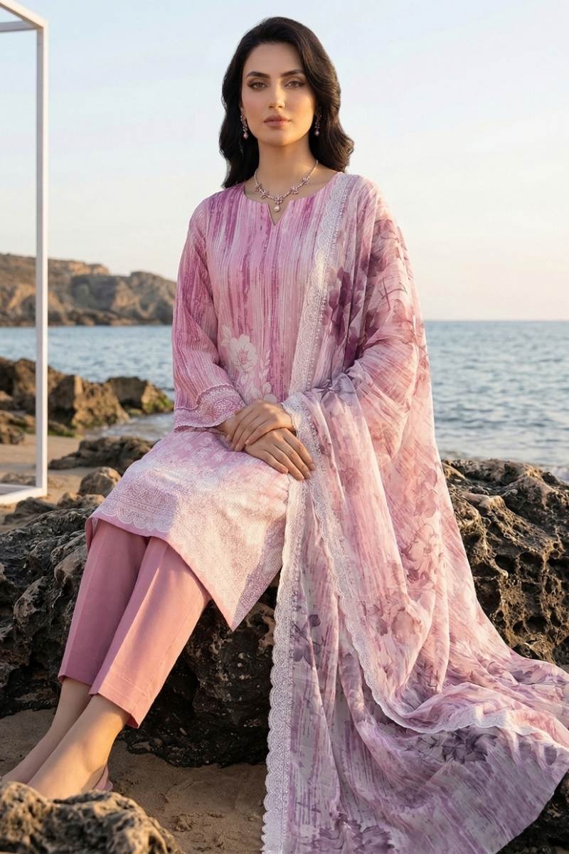Riaz Arts | Rang-e-Noor Luxury Lawn - 3 Pc | RA - RN - 03