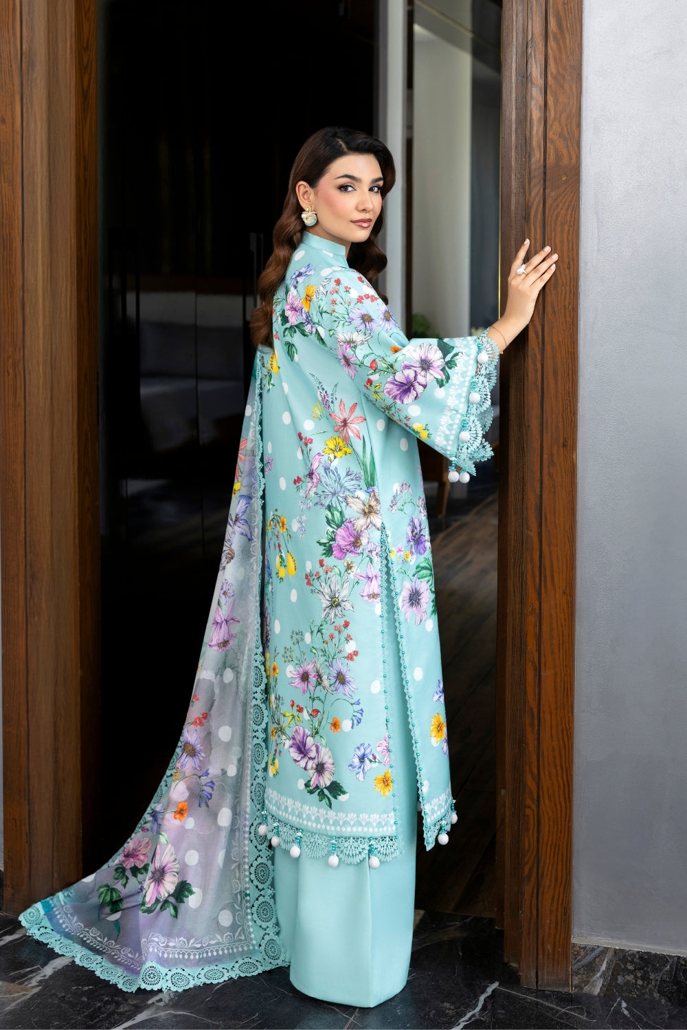Naqsh | Midnight Meadow Lawn | Cerulean