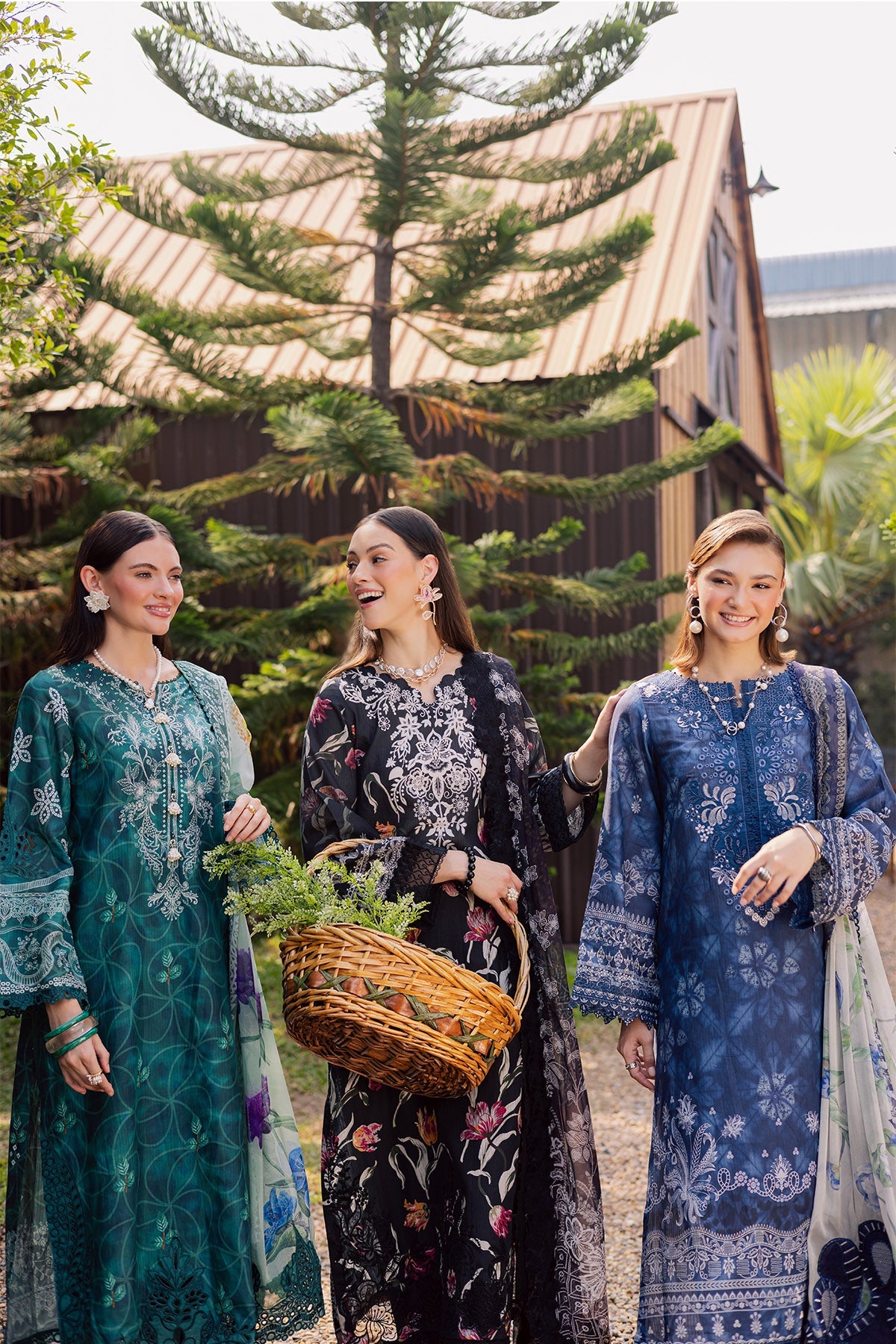 NUREH | GARDENIA - EMBROIDRED & PRINTED LAWN DORIA | NSG-210