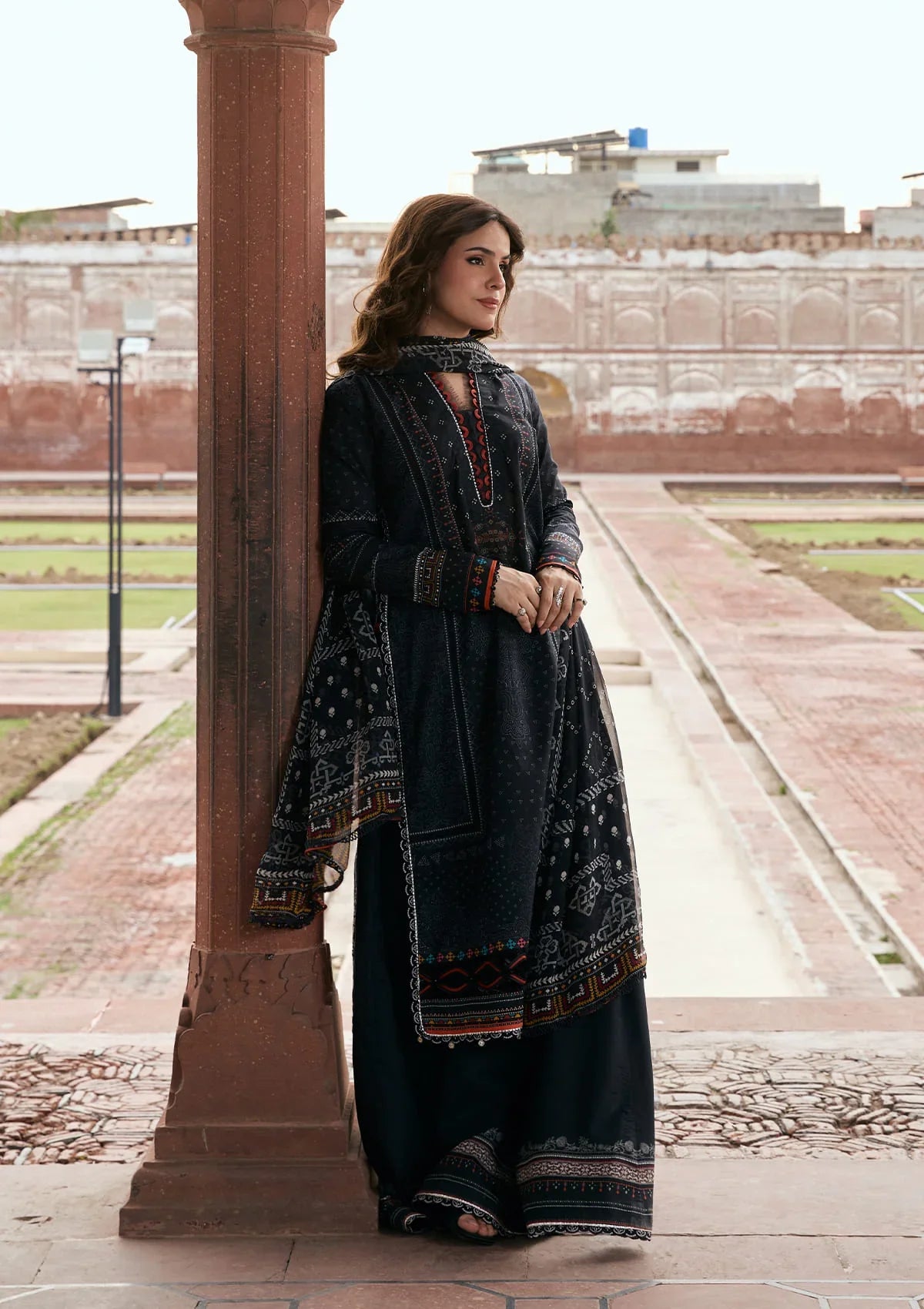 Kahf | Aangan Prints Chiffon '26 | Gul-e-Siyah