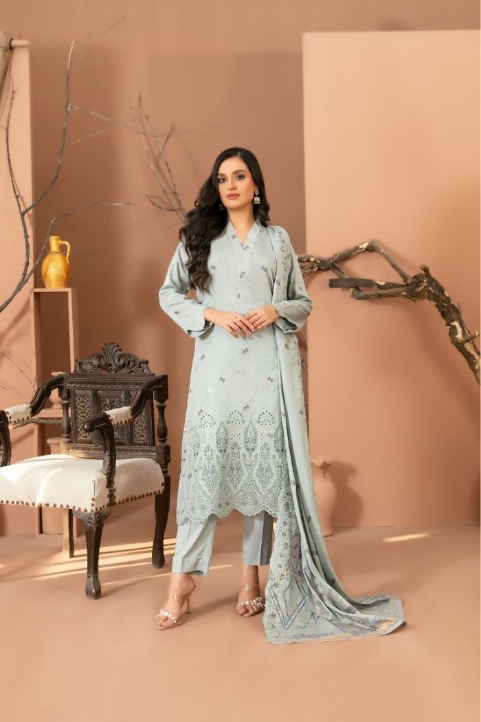 Tawakaal | Zouq 3Pcs Embroidered Broshia Banarsi | D-5670