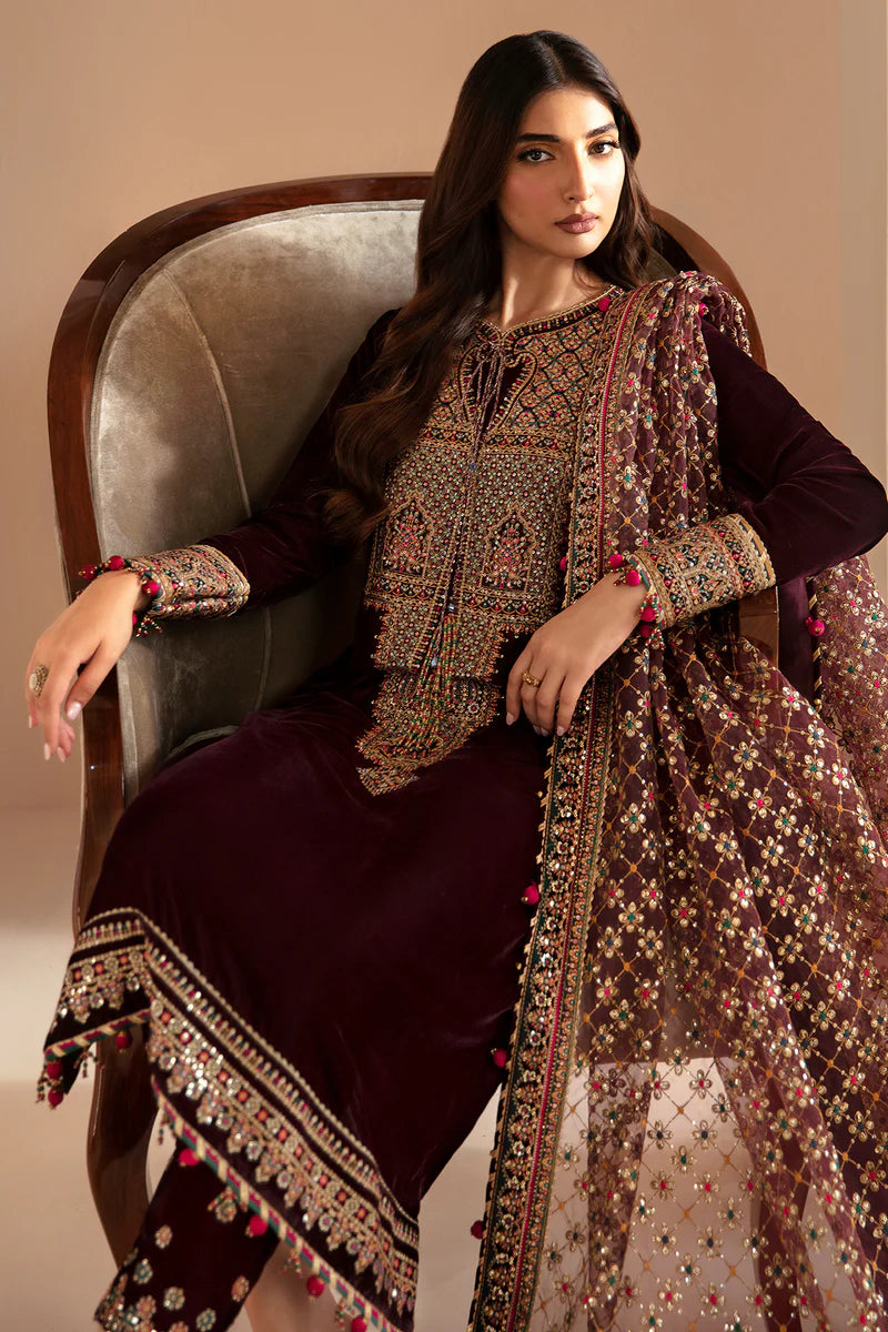Jazmin | Embroidered Velvet | VF-2022
