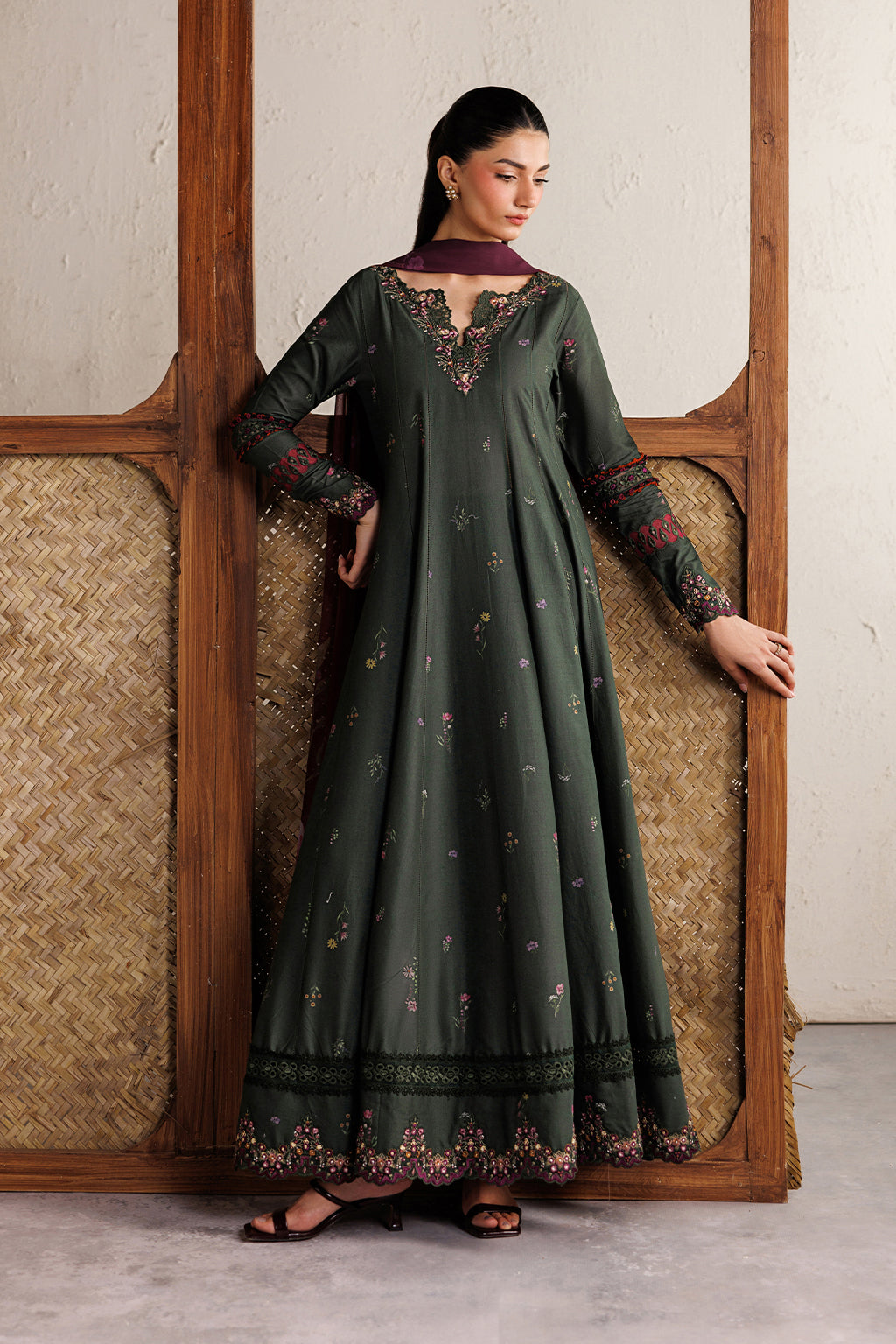 Iznik | Festive Embroidered Lawn | IBE-03