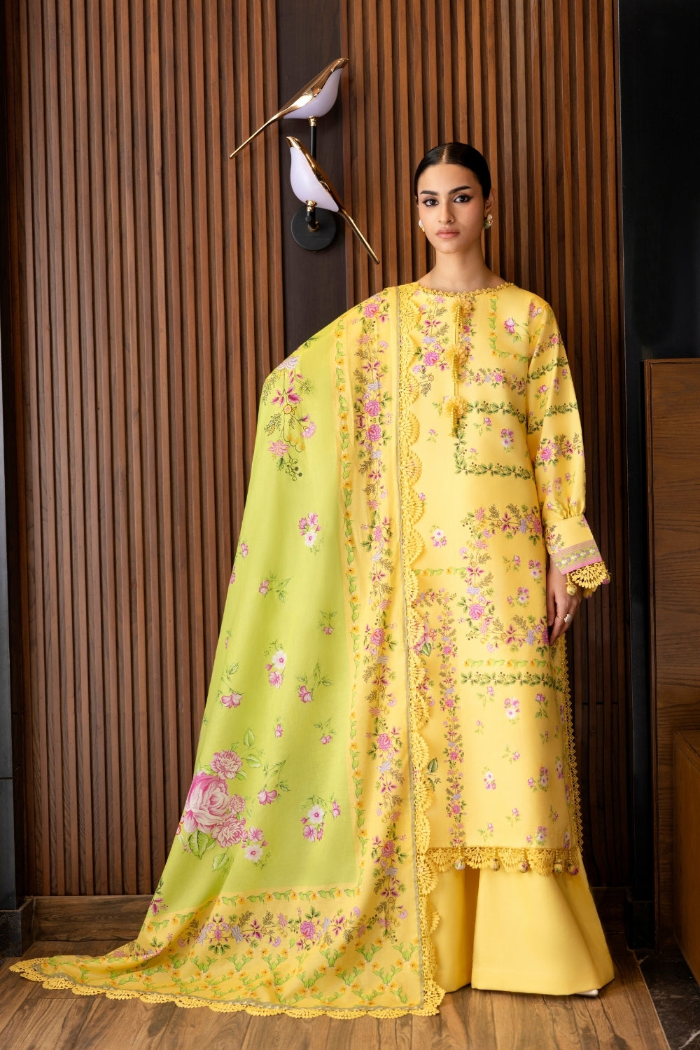 Naqsh | Midnight Meadow Lawn | Citrine