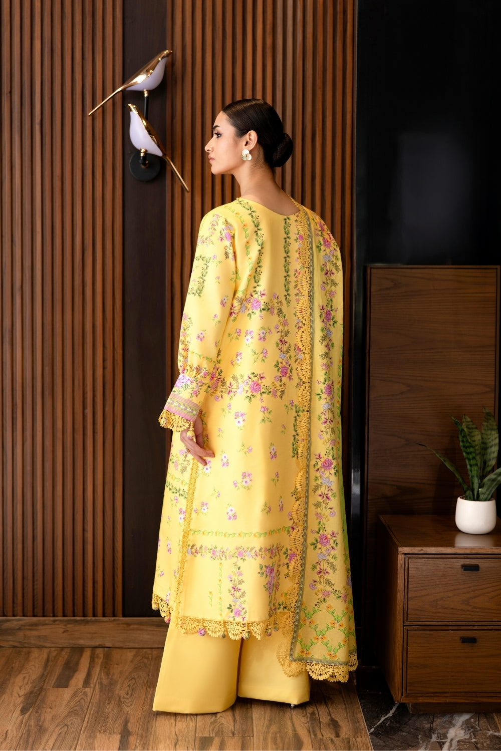Naqsh | Midnight Meadow Lawn | Citrine