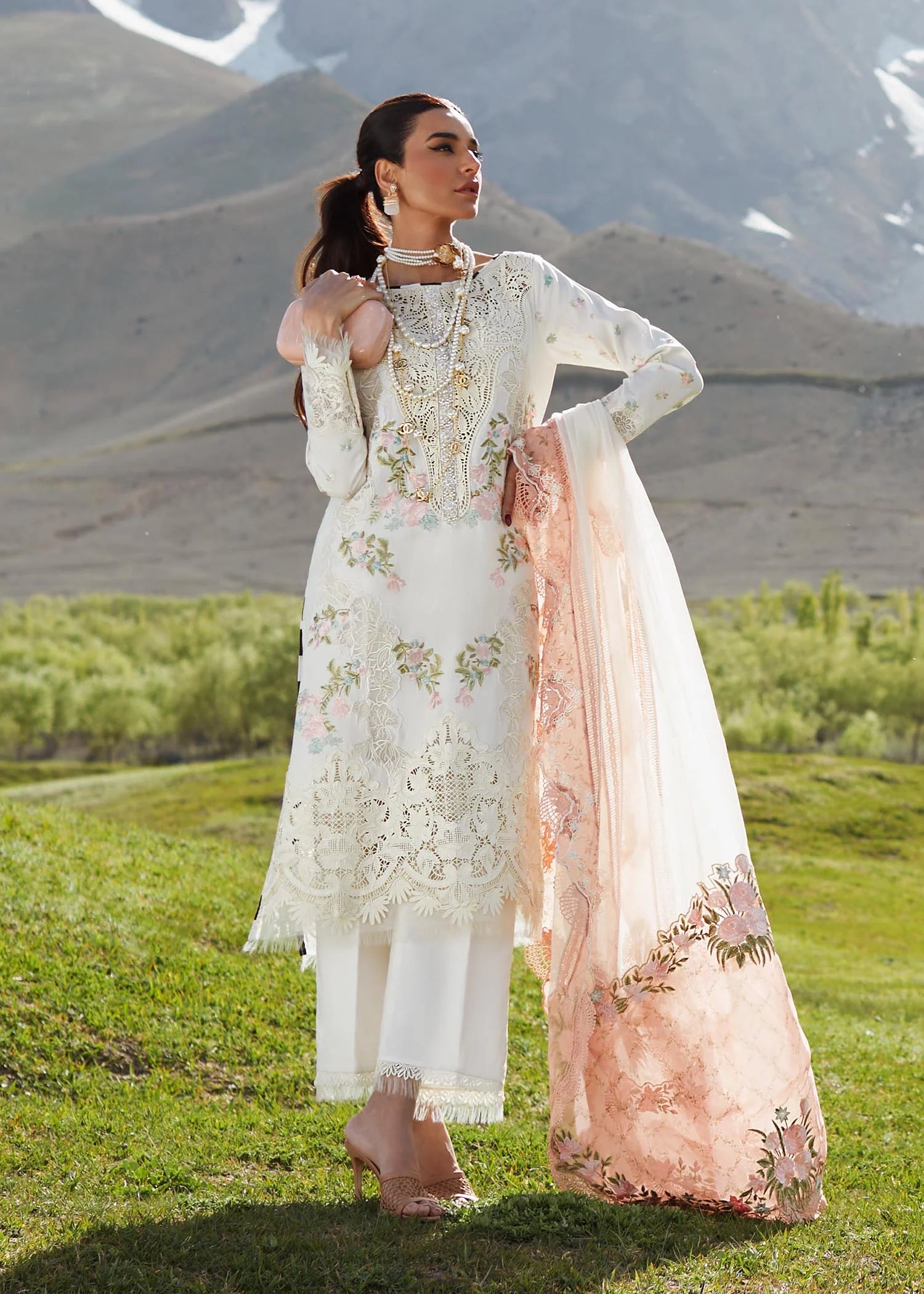 Crimson | SAIRA SHAKIRA LUXURY LAWN 2023 | Summer in the Meadows - D1 A