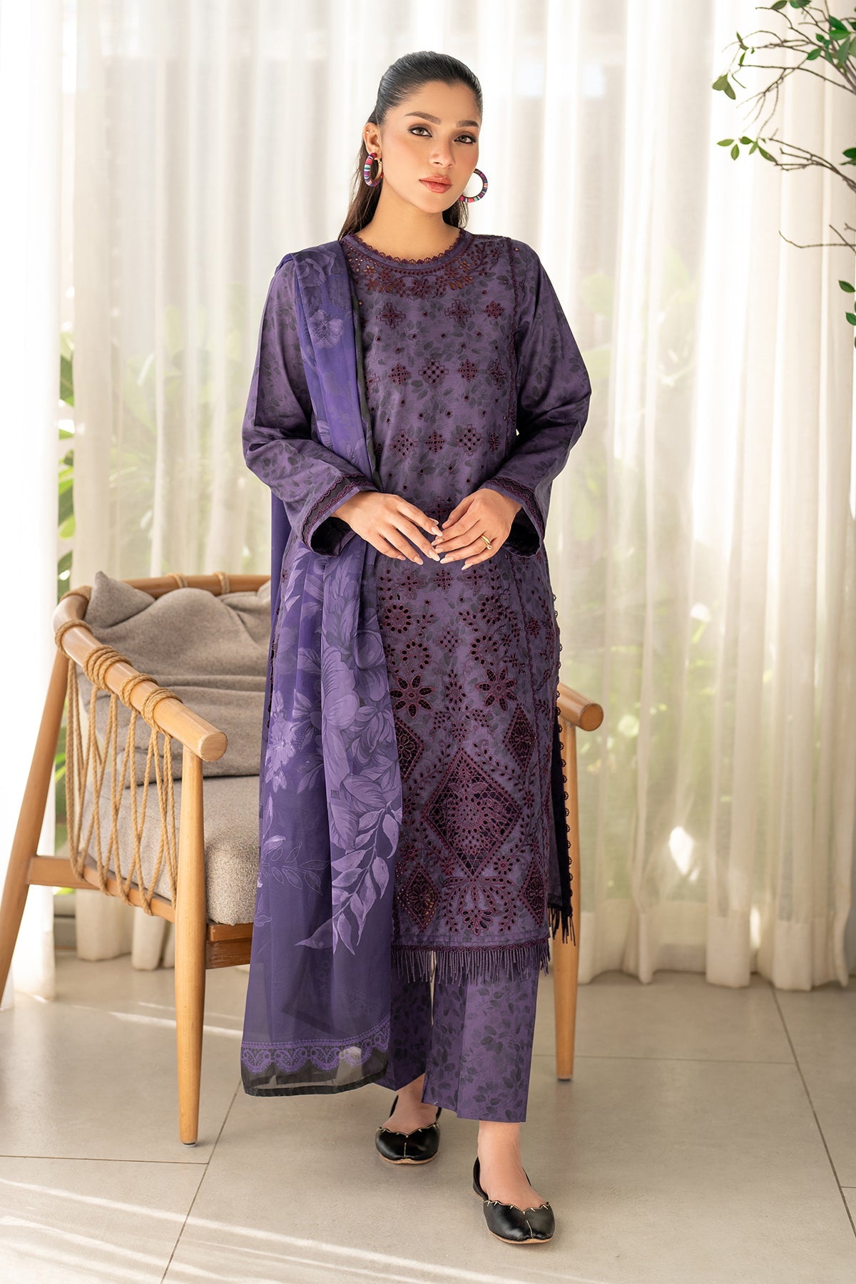 Baroque | Embroidered lawn | UF-4096