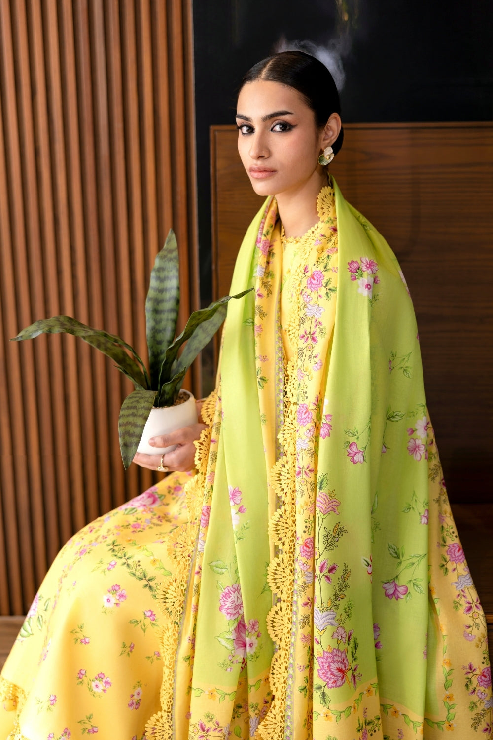 Naqsh | Midnight Meadow Lawn | Citrine