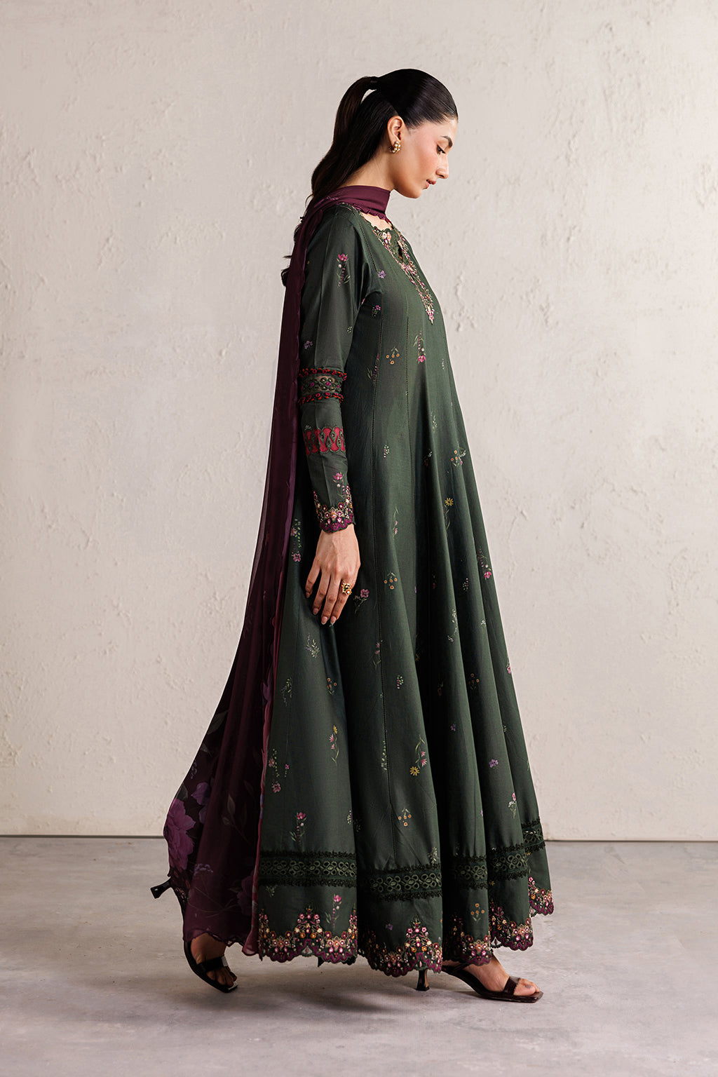 Iznik | Festive Embroidered Lawn | IBE-03