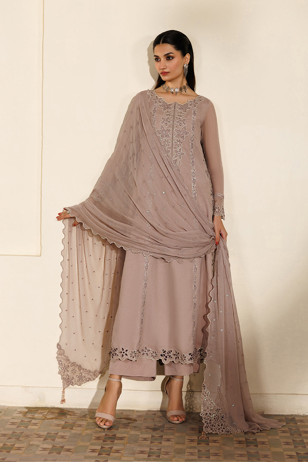 Iznik | Semi Formals -  Emboidered Chiffon | CC-92