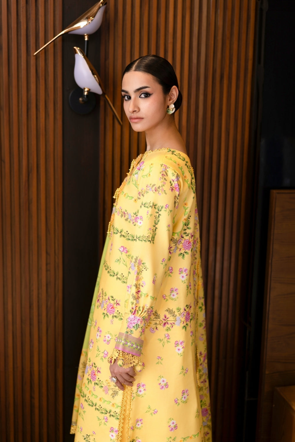 Naqsh | Midnight Meadow Lawn | Citrine