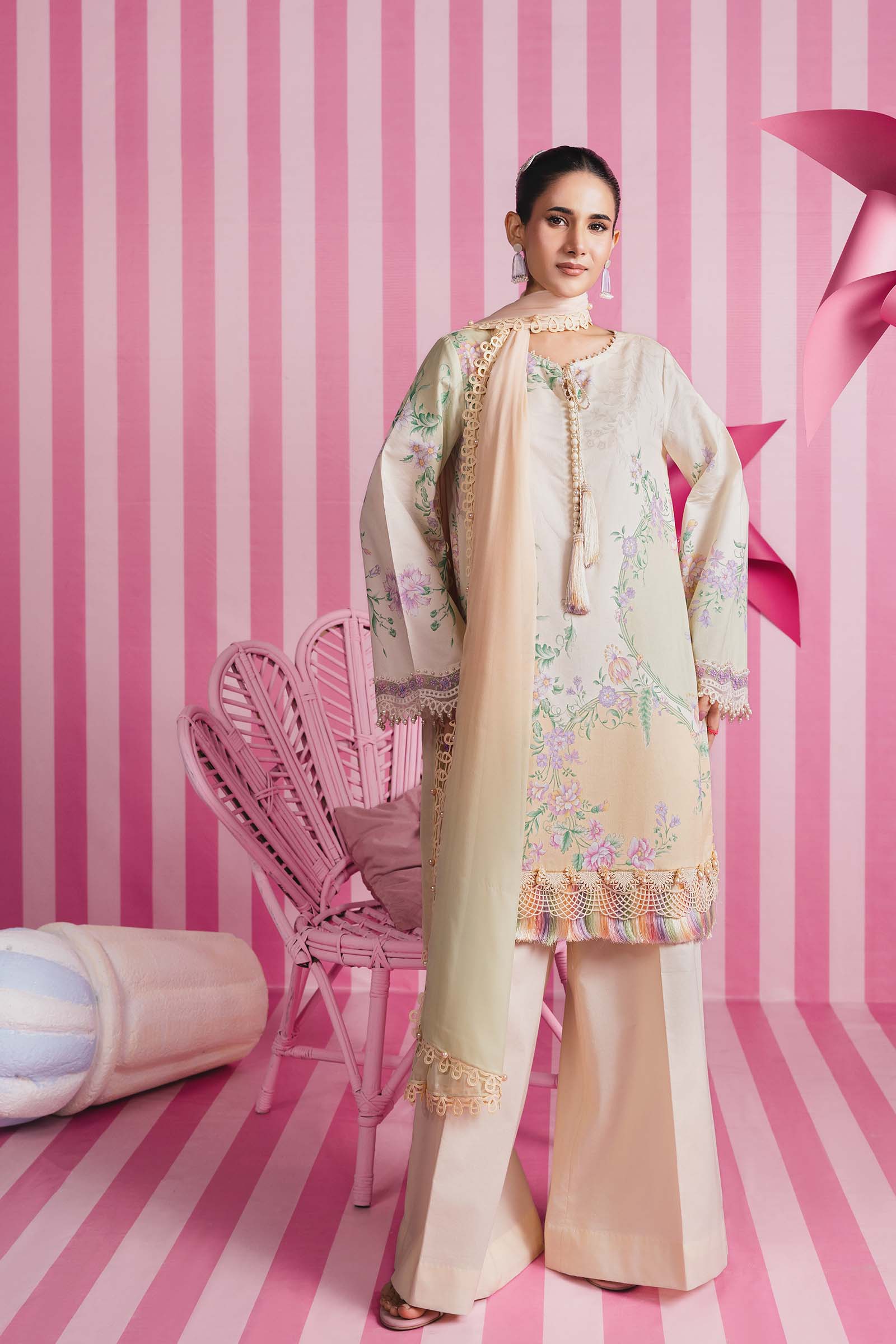 MARIA B | 3 Pc Unstitched Embroidered Lawn Suit | MB-CUSV13-07A