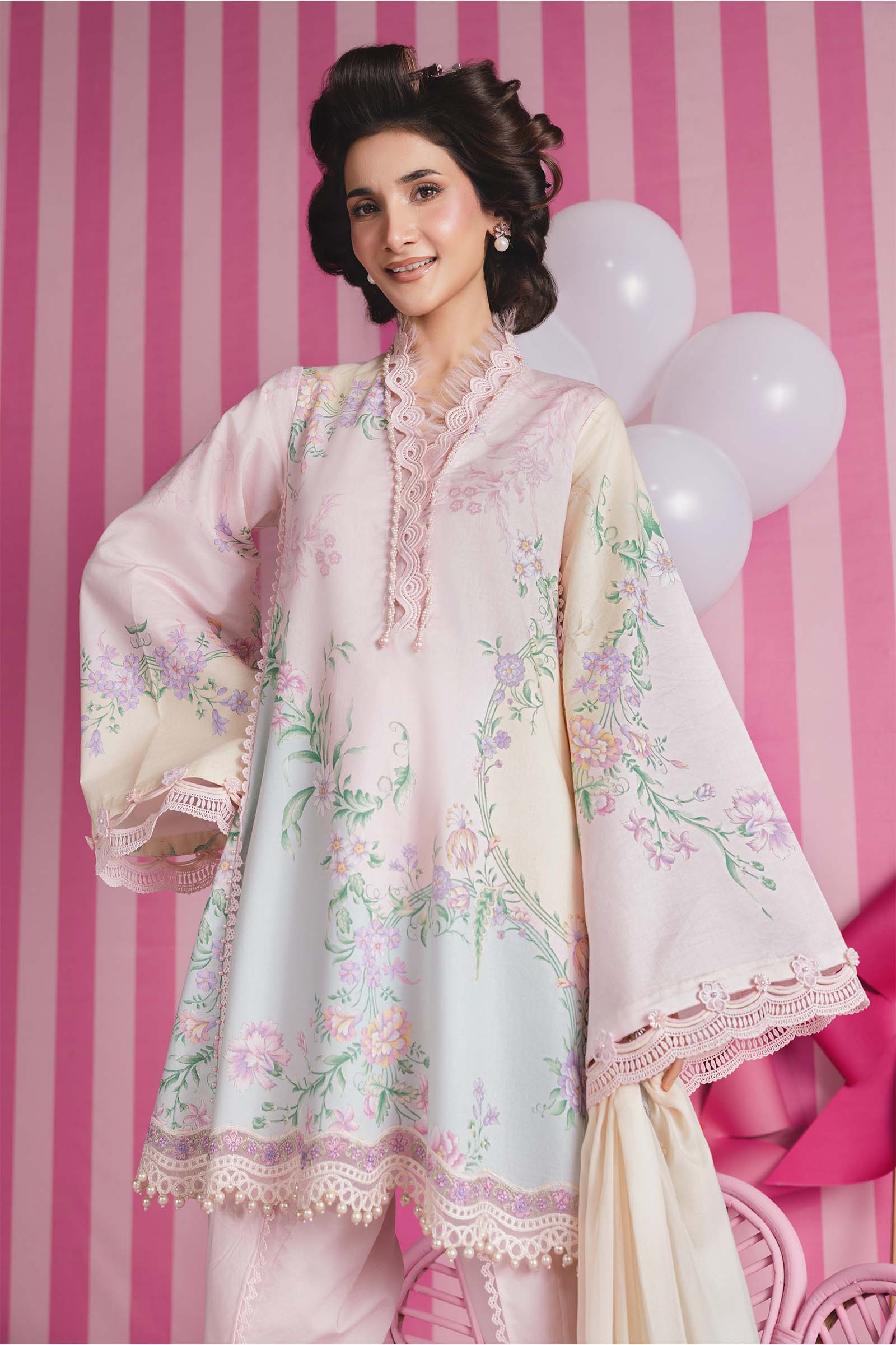 MARIA B | 3 Pc Unstitched Embroidered Lawn Suit | MB-CUSV13-07B