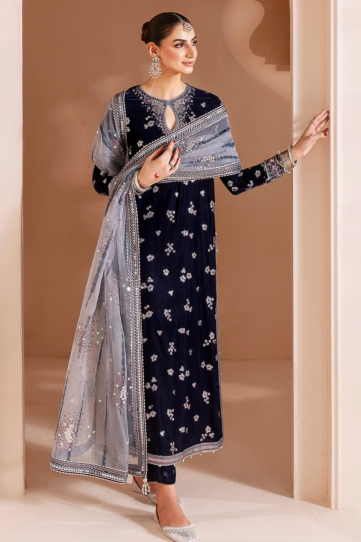JAZMIN | Embroidered Velvet |  CVF D-03