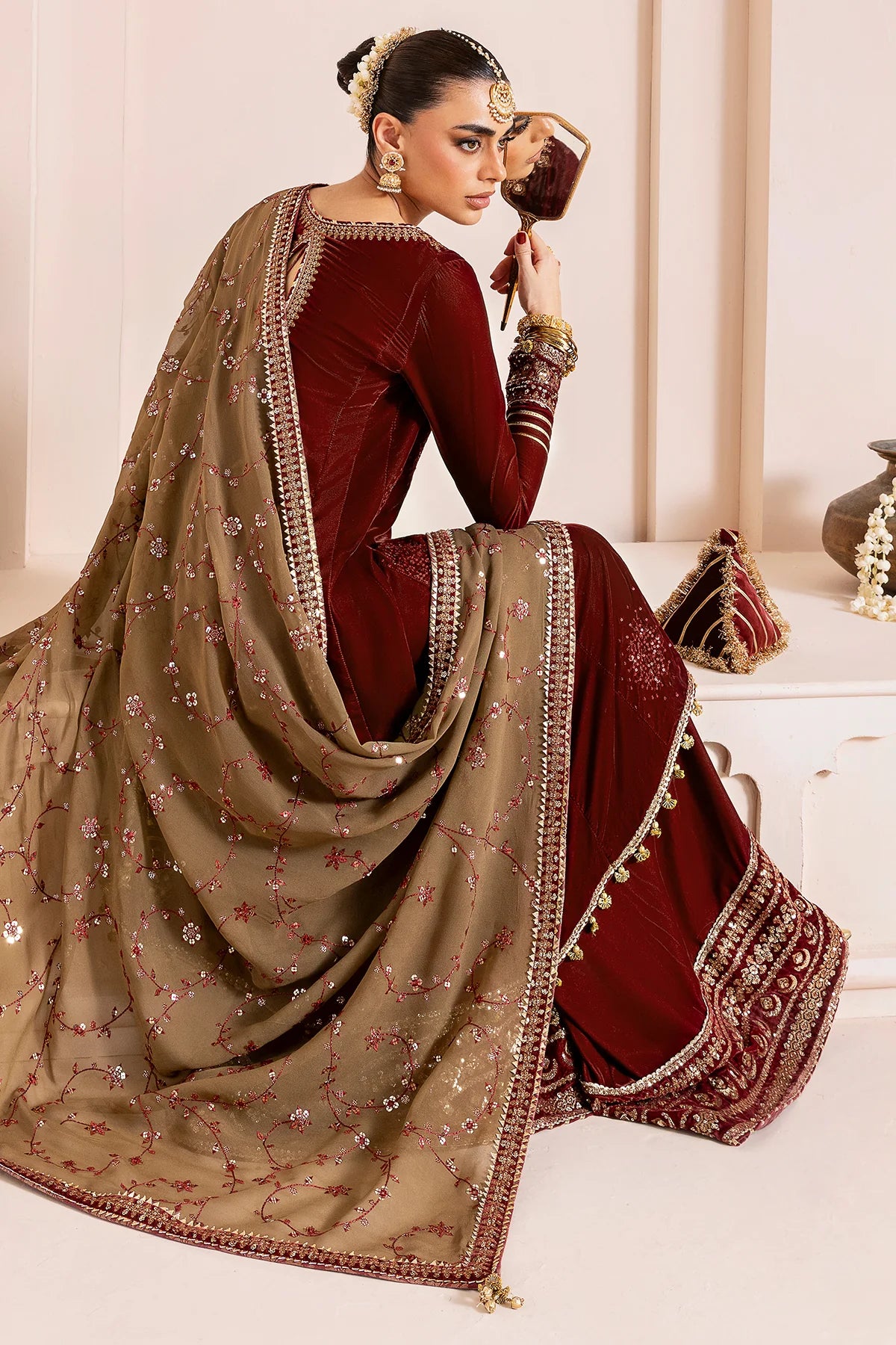 JAZMIN | Embroidered Velvet | CVF D-07
