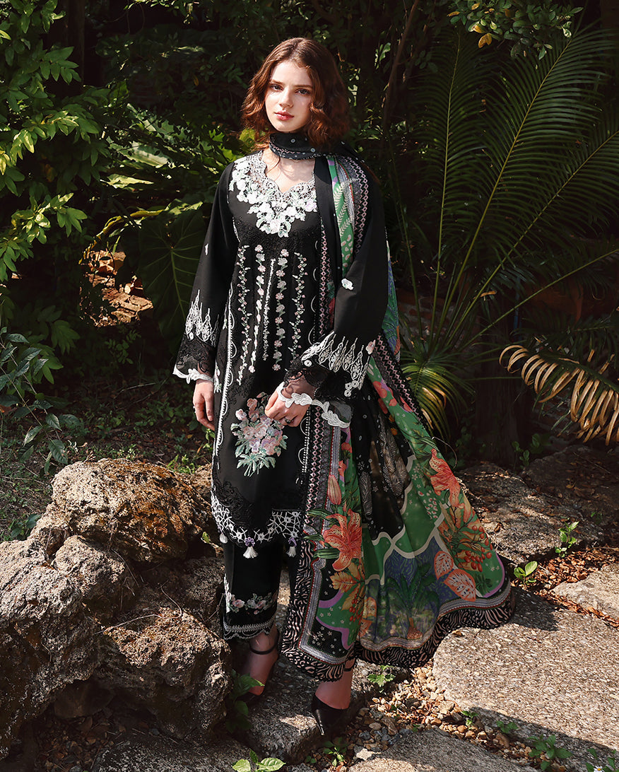 Mushq | Secret Garden - Chikankari Embroidered Lawn | Nightshade Bloom