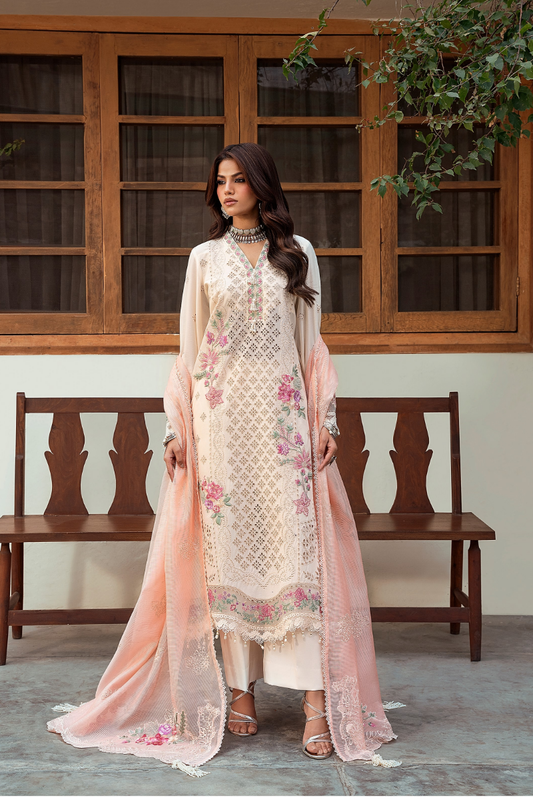 NAQSH | CHIKANKARI FESTIVE EDIT 26' | BEIGE MANIA