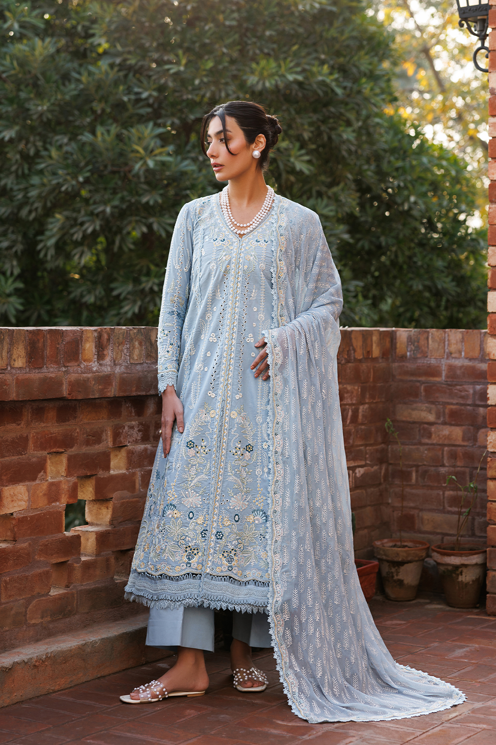 Emaan Adeel |  Mirabelle festive luxury lawn | Blissfull Dreams