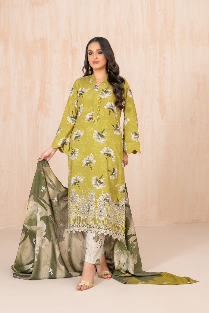 Tawakaal | Azeena 3Pcs Embroidered Digital Print suiting | D-5627