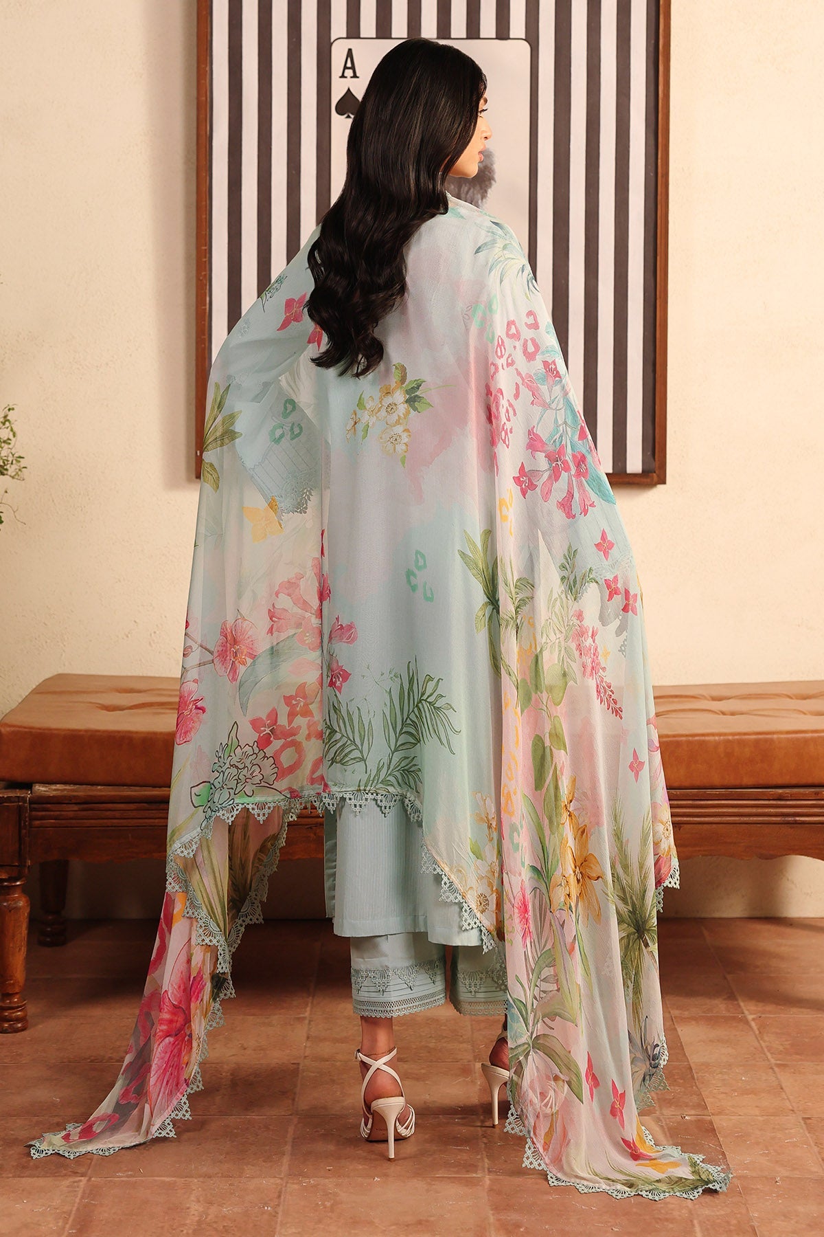 Nureh | Raha Unstitched Lawn Doria | NE-250