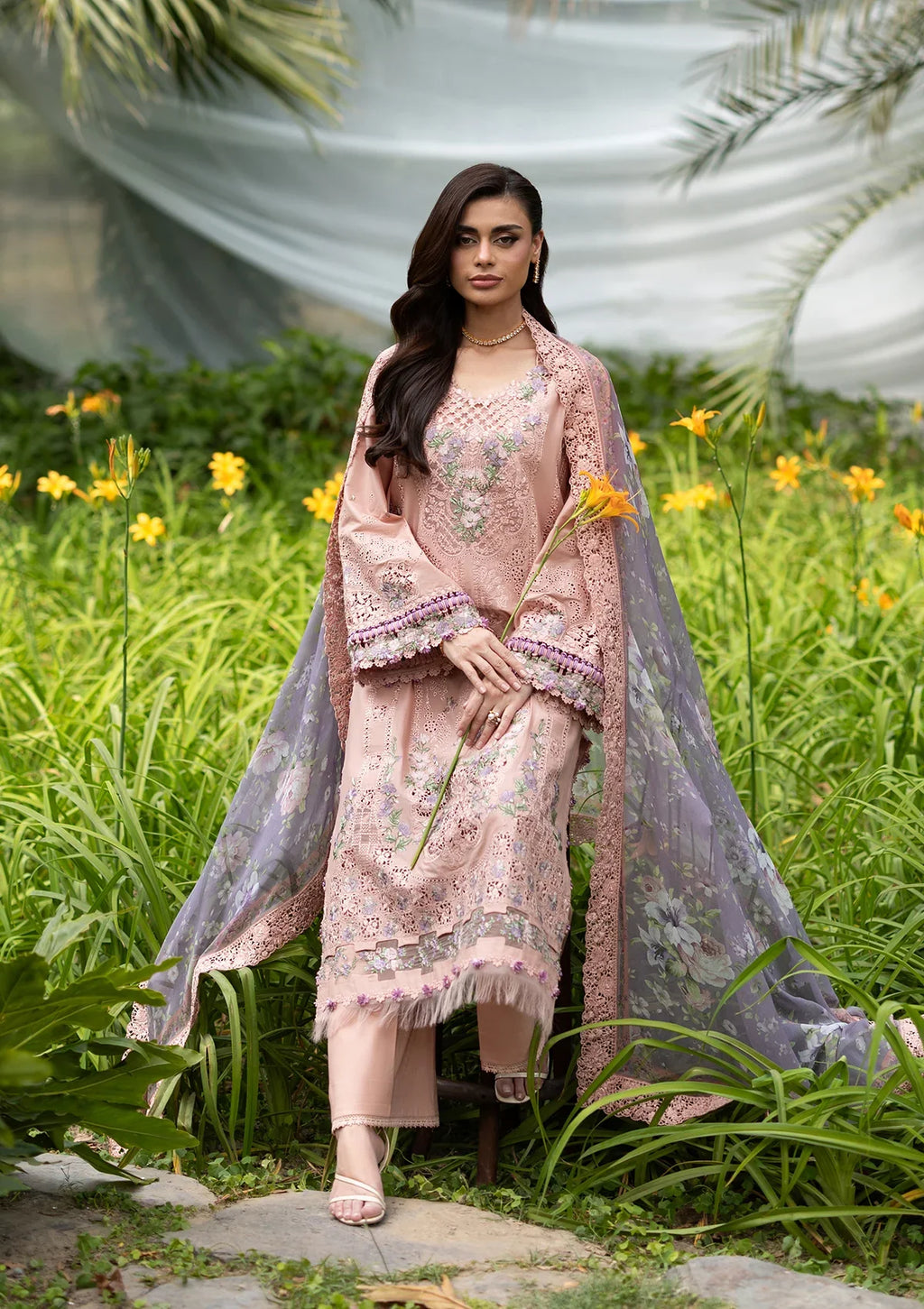 Elaf | Luxury Lawn Vol 2 '26 | Blushing Rose