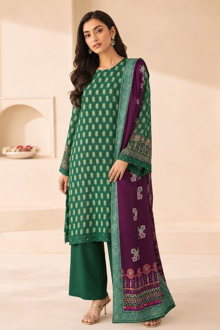 Sapphire | Print Embroidered Lilen VOL 1 | CL11-107