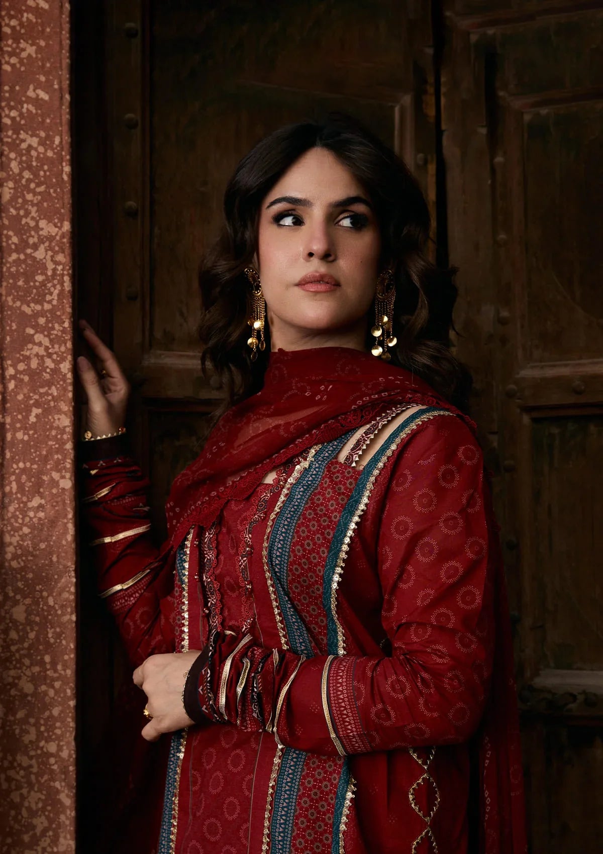 Kahf | Aangan Prints Chiffon '26 | Surkh Noor