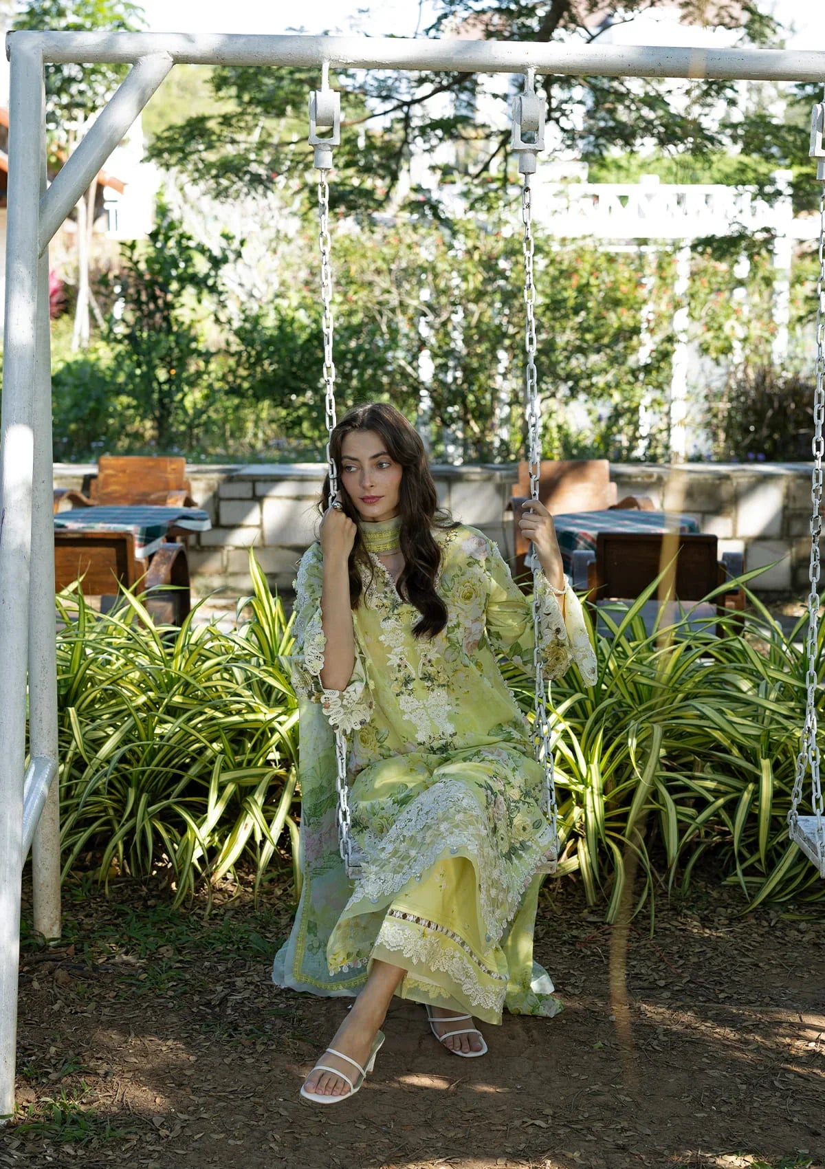 Elaf | Signature Embroidered Printed Lawn | Ivory Season