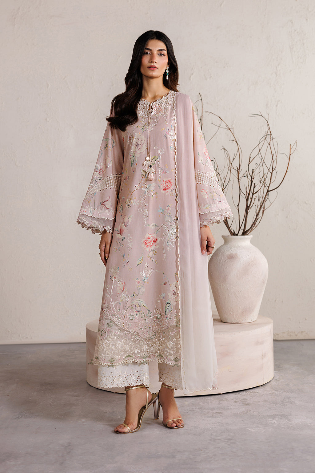 Iznik | Festive Embroidered Lawn | IBE-12