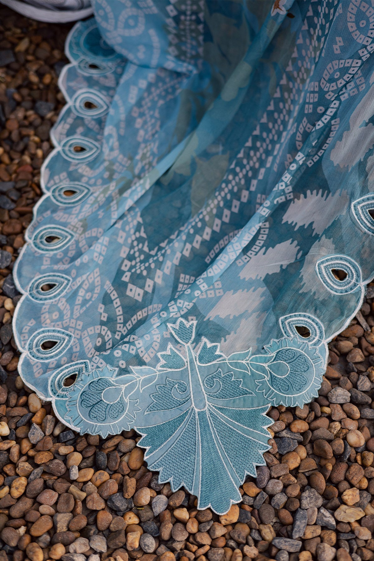 NUREH | GARDENIA - EMBROIDRED & PRINTED LAWN DORIA | NSG-209