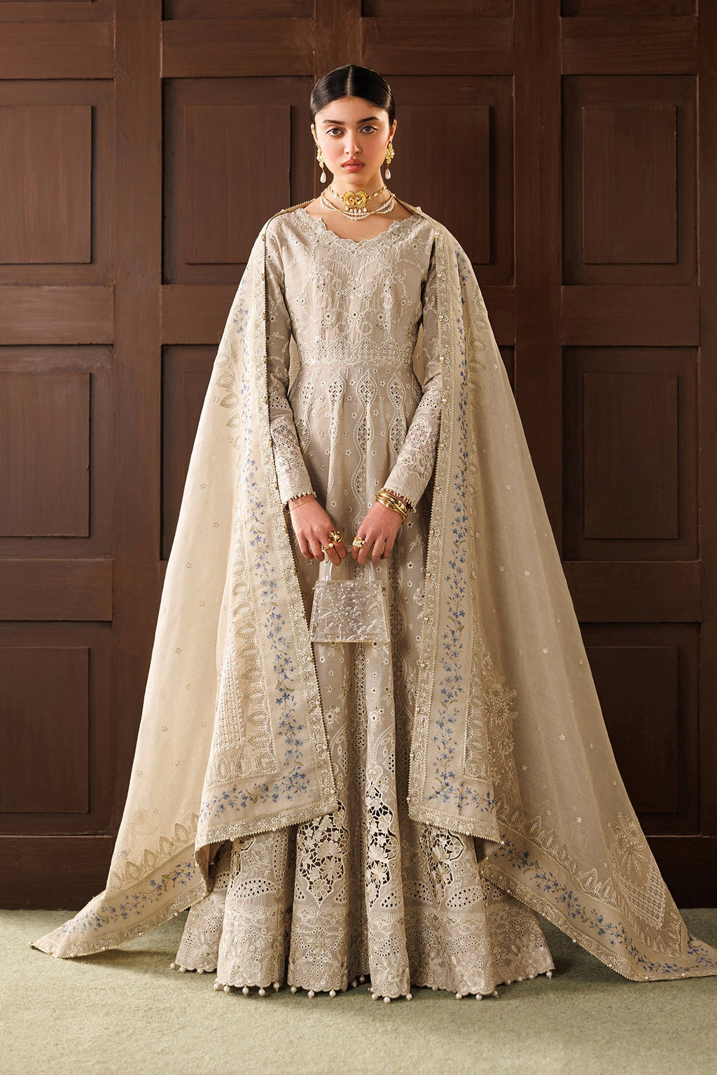 Baroque | Embroidered lawn | EL26-D03