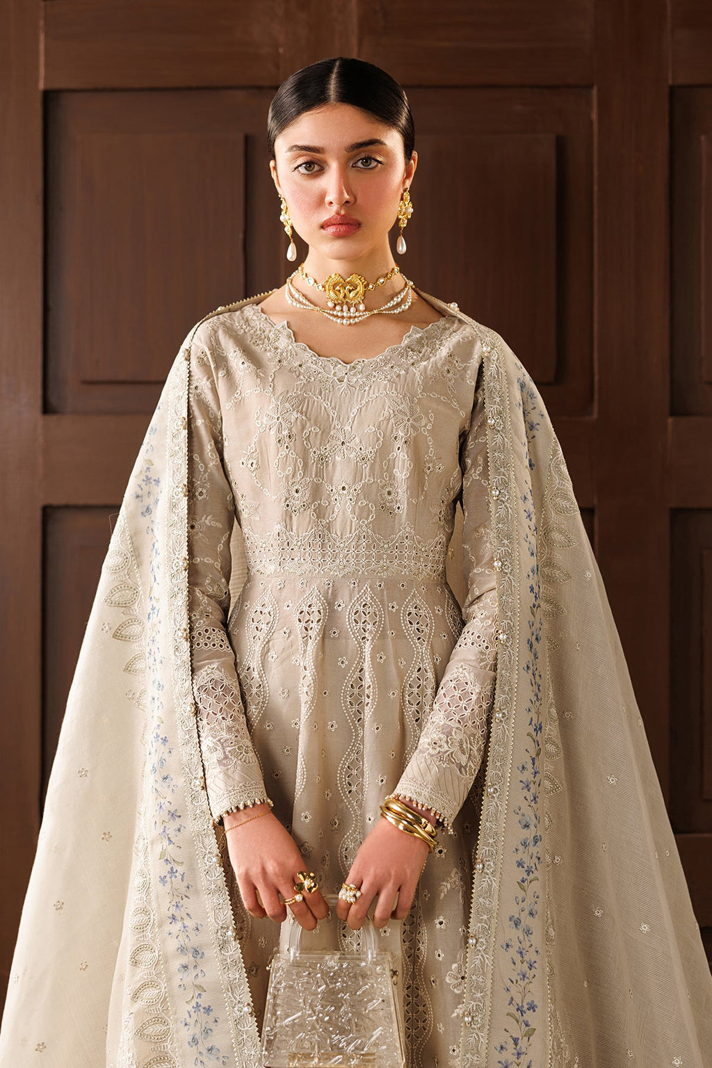 Baroque | Embroidered lawn | EL26-D03